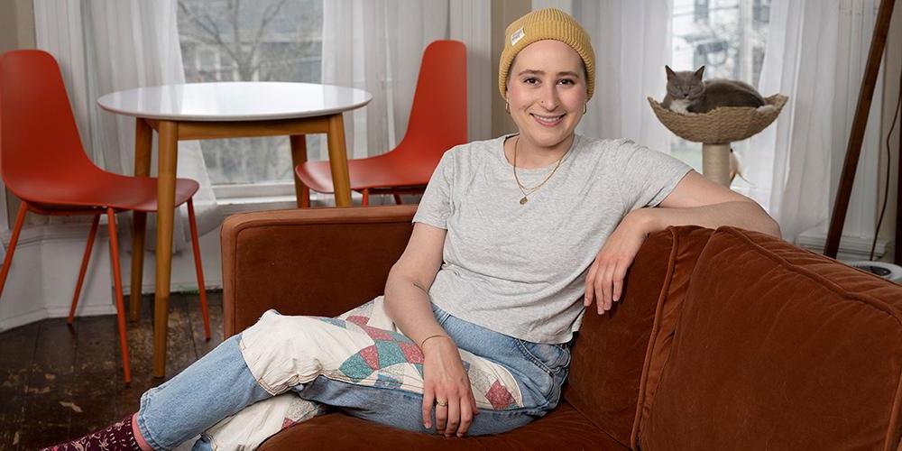 Sophie Friedman wants people to know that people don’t simply return to their previous existence after cancer treatment. “Our lives are changed forever. We are new people,” she says. (photo by Susan Kahn)